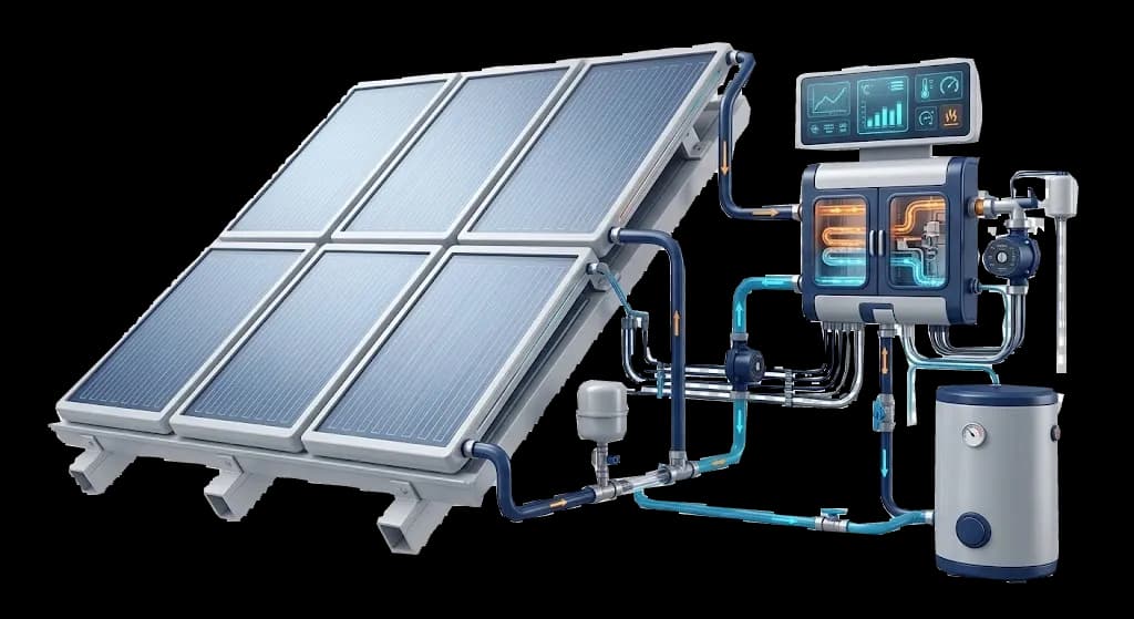 Sistema de aquecimento solar instalado pela W THERM