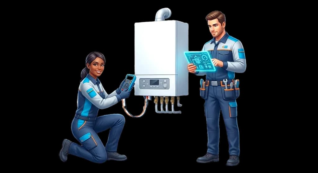 Equipe técnica da W THERM em atendimento especializado